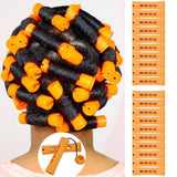 100Pcs Hair Curling Rods Set - Plastic Cold Wave Rollers for Natural, Long or Short Hair Styling - Women'S DIY Hairdressing Tools in Orange, Purple, Gray, Blue, Yellow