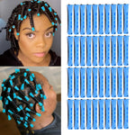 100Pcs Hair Curling Rods Set - Plastic Cold Wave Rollers for Natural, Long or Short Hair Styling - Women'S DIY Hairdressing Tools in Orange, Purple, Gray, Blue, Yellow
