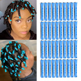 100Pcs Hair Curling Rods Set - Plastic Cold Wave Rollers for Natural, Long or Short Hair Styling - Women'S DIY Hairdressing Tools in Orange, Purple, Gray, Blue, Yellow
