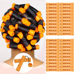 100Pcs Hair Curling Rods Set - Plastic Cold Wave Rollers for Natural, Long or Short Hair Styling - Women'S DIY Hairdressing Tools in Orange, Purple, Gray, Blue, Yellow