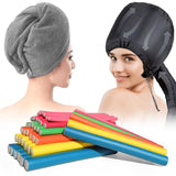 47 Pcs 7'' Hair Curlers Rollers Flexi Rods Flexible Curling Rods Set No Heat Heatless Bendy Foam Hair Curls for Long,Medium,Short Hair to Sleep In - PHamily Hair Care 