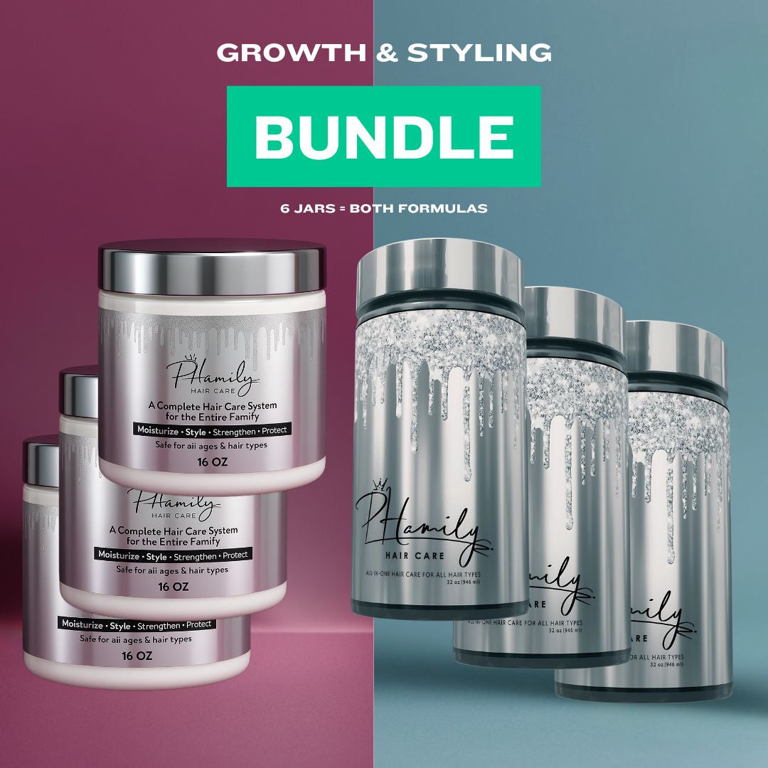 6-Jar Ultimate Growth & Styling Bundle — Both Formulas - PHamily Hair Care 