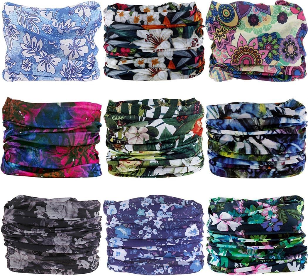 Headband Neck Gaiter Head Wrap Headwear Face Mask Magic Scarf Bandana for Men and Women